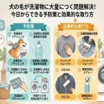 犬の毛が洗濯物に大量につく問題解決！今日からできる予防策と効果的な取り方
